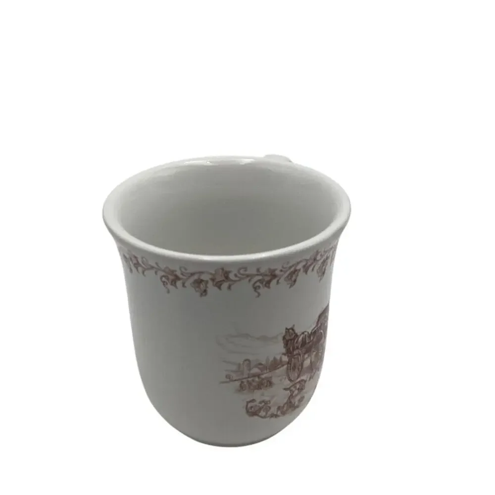 Robert Stanley Pastoral Scene Ceramic Mug‎ Horse-Drawn Carriage Design